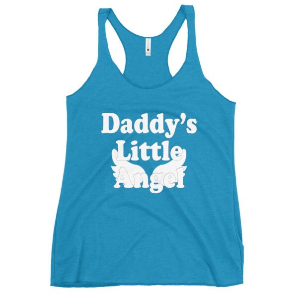 Kinky Cloth Vintage Turquoise / XS Daddy's Little Angel White Tank Top