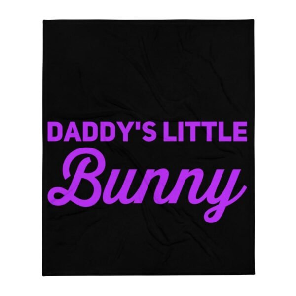 Kinky Cloth Daddy's Little Bunny Violet Throw Blanket