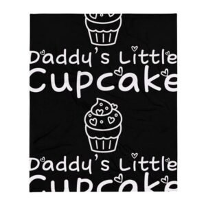 Kinky Cloth Daddy's Little Cupcake Throw Blanket