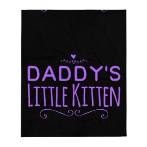 Kinky Cloth Daddy's Little Kitten  Throw Blanket