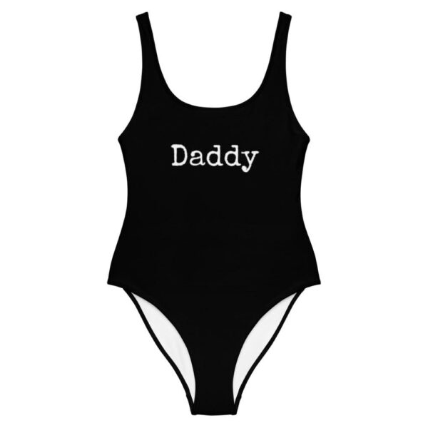 Kinky Cloth XS Daddy Typewriter White One-Piece Swimsuit