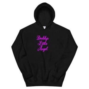 Kinky Cloth Black / S Daddys Little Angel Pink Hoodie