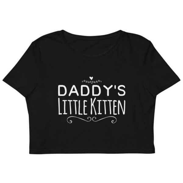 Kinky Cloth XS Daddys little kitten white (3) Organic Crop Top