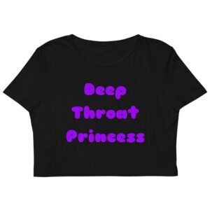 Kinky Cloth XS Deep Throat Princess Purple Organic Crop Top