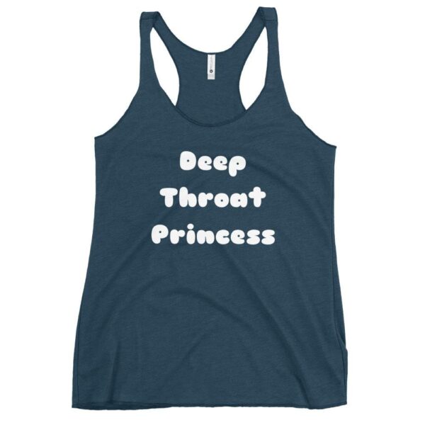 Kinky Cloth Indigo / XS Deep Throat Princess White Tank Top