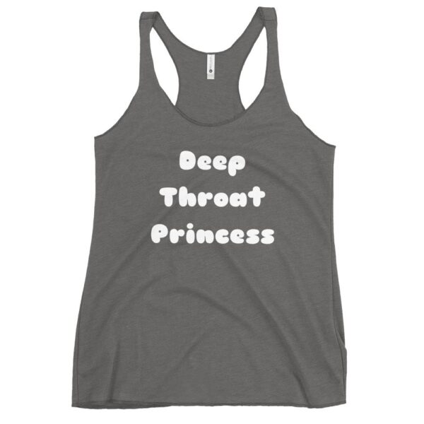 Kinky Cloth Premium Heather / XS Deep Throat Princess White Tank Top