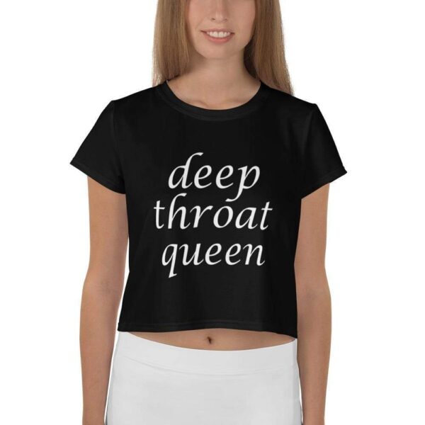 Kinky Cloth XS Deep Throat Queen Crop Top Tee