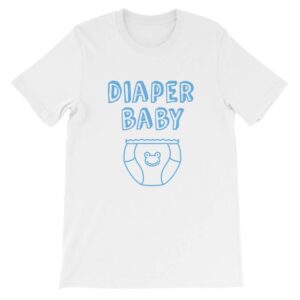 Kinky Cloth Top Crop Top - S / White/ Blue Font Diaper Baby Frog Top