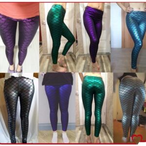 Kinky Cloth K030 Red / S Digital Mermaid Leggings