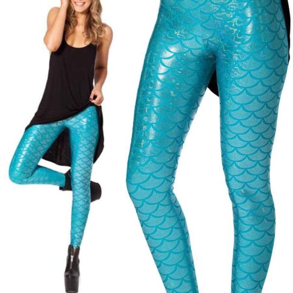 Kinky Cloth K030 Red / S Digital Mermaid Leggings