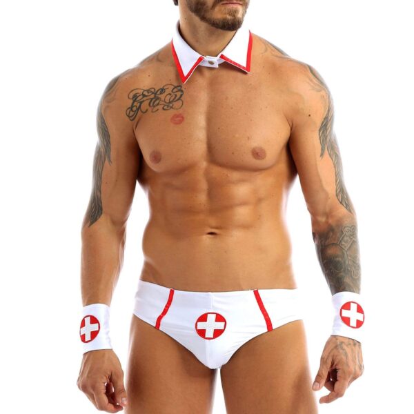 Kinky Cloth 200003986 Doctor Nurse Jockstraps Brief Set