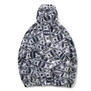 Kinky Cloth 200000798 Dollar Print Hoodie Windbreaker