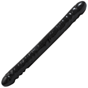 Doc Johnson Dildos Double Header Veined Dong 18 Inch Black