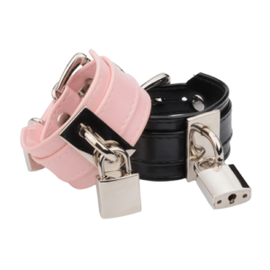 Kinky Cloth 200000147 Double Layer Leather PadLock Bracelet