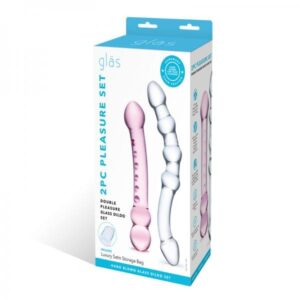 Electric Eel Inc Dildos Double Pleasure Glas Dildo Set 2pc