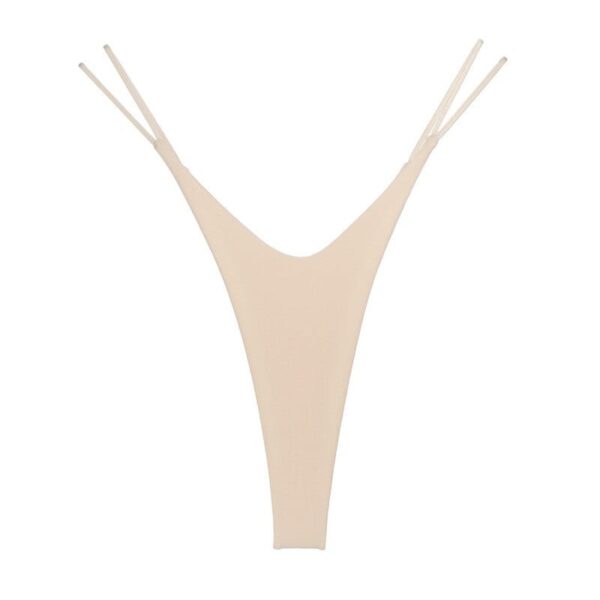 Kinky Cloth Beige / S Double Strap Low Waist Thong