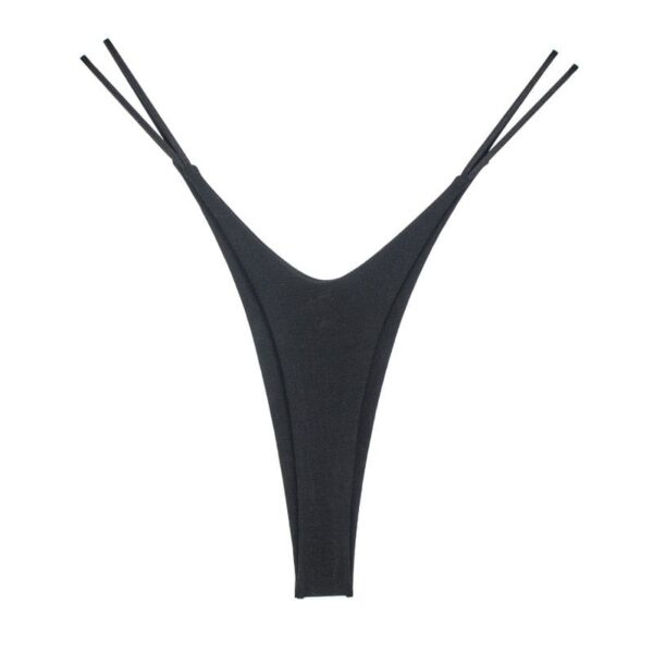 Kinky Cloth Black / S Double Strap Low Waist Thong