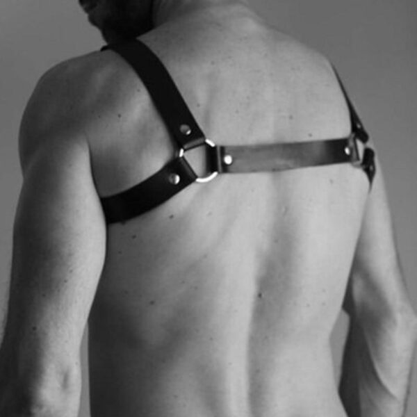 Kinky Cloth 200003585 Double Stripe Leather Chest Harness