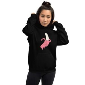 Kinky Cloth Dripping Pink Banana Unisex Hoodie