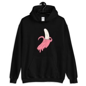 Kinky Cloth Dripping Pink Banana Unisex Hoodie