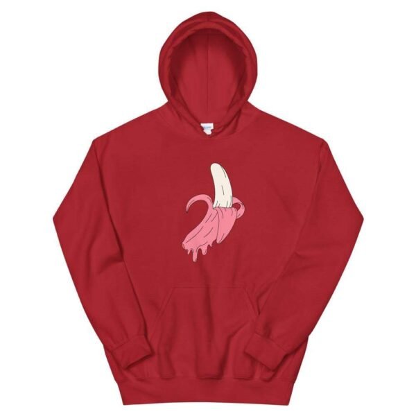 Kinky Cloth Red / S Dripping Pink Banana Unisex Hoodie