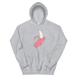 Kinky Cloth Sport Grey / S Dripping Pink Banana Unisex Hoodie