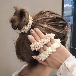 Kinky Cloth 200000395 Elastic Pearl Hair Ties Beads