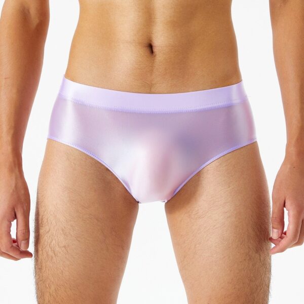 Kinky Cloth Purple / M / 1pc Elastic Waistband Men's Glossy Briefs