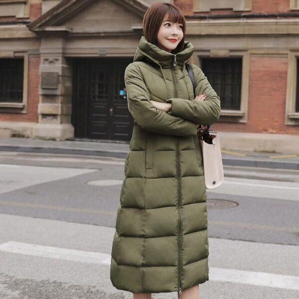 Kinky Cloth 200001908 Extra Long Hooded Puffer Padded Jacket