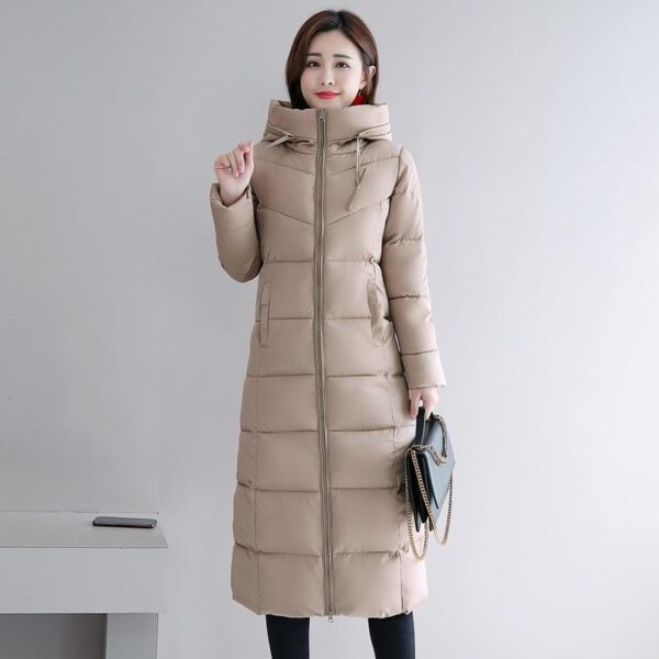 Kinky Cloth 200001908 Extra Long Hooded Puffer Padded Jacket