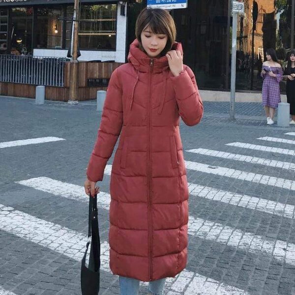 Kinky Cloth 200001908 Extra Long Hooded Puffer Padded Jacket