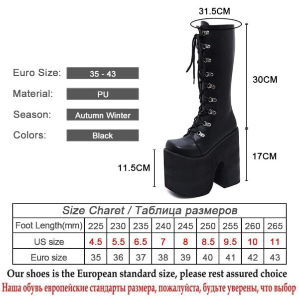 Kinky Cloth Extreme Thick High Heels Boots