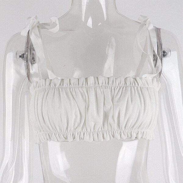 Kinky Cloth Fairycore White Mini Crop Top