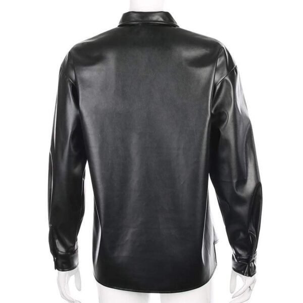 Kinky Cloth 200000346 Faux Leather Shirt With Metal Buttons