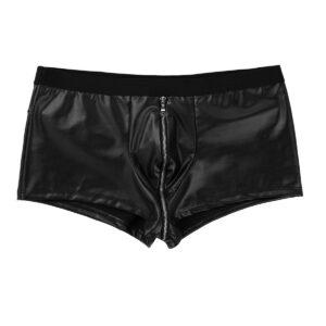 Kinky Cloth 200001868 Faux Leather Zipper Boxer Shorts