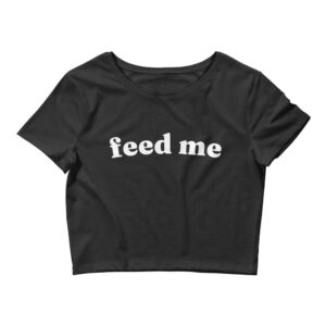 Kinky Cloth Black / XS/SM Feed Me Crop Top Tee