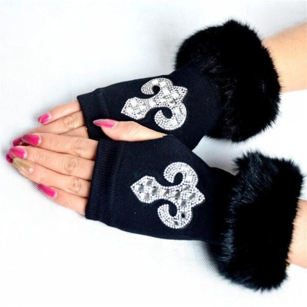 Kinky Cloth Anchor / One Size Fingerless Knitted Gloves