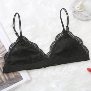 Kinky Cloth Black / S Floral Lace Bra Thin  Bralette