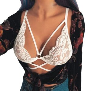 Kinky Cloth Harnesses Floral Lace Bralette