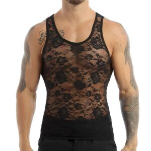 Kinky Cloth Floral Lace Muscle Fitted Top