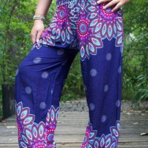 Tan Smokey Clothing Floral Mandala Yoga Harem Pants