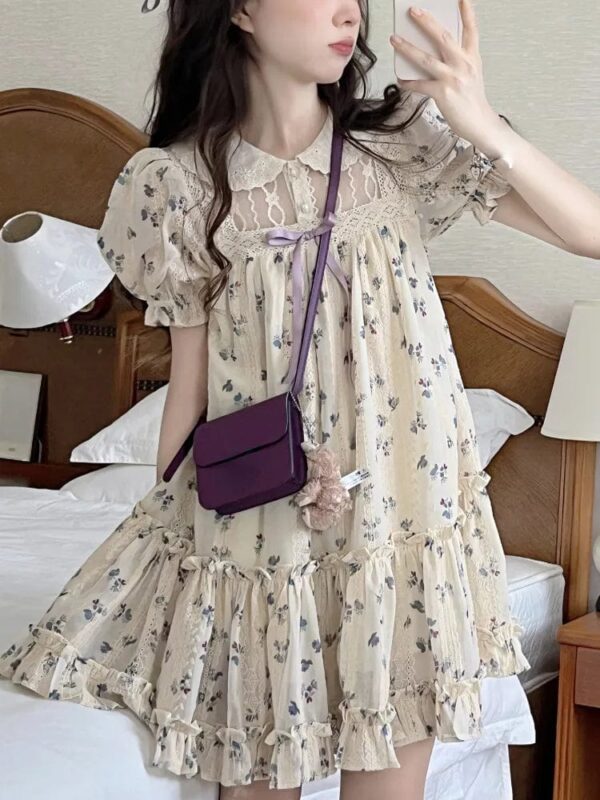 Kinky Cloth Floral Print French Dress