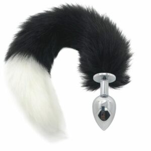 Black & White Duo Tail Plug | Buy Online | Kinky Cloth