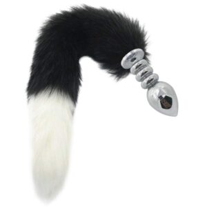 Black & White Duo Tail Plug | Buy Online | Kinky Cloth