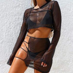 Kinky Cloth Fragment Sheer 2 Piece Set