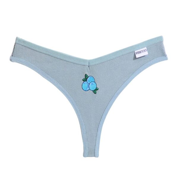 Kinky Cloth Blueberries / M Fruit Embroidery Panties