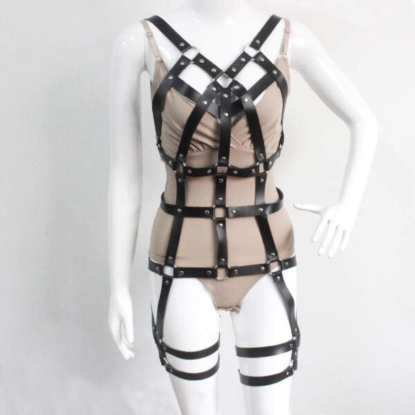 Kinky Cloth 200000298 Black / 105CM Full Body Bondage Corset Harness