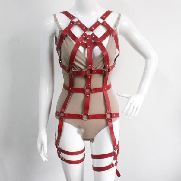 Kinky Cloth 200000298 Red / 105CM Full Body Bondage Corset Harness