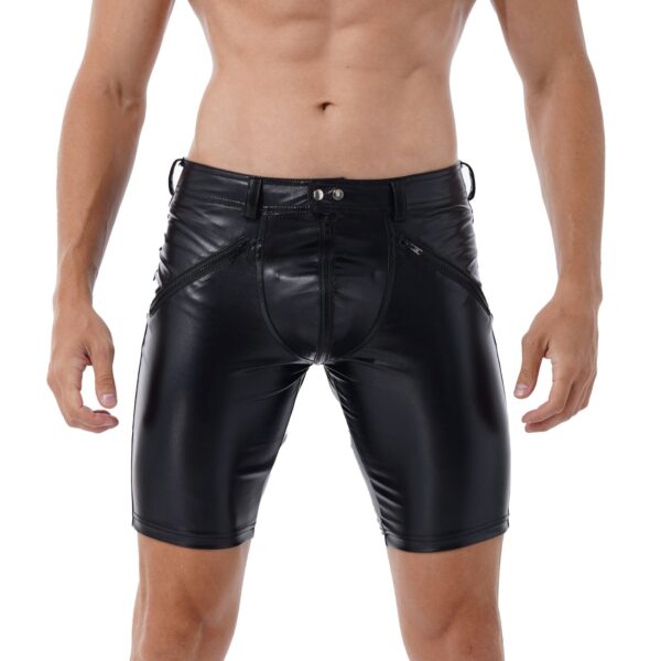 Kinky Cloth Full Zipper Moto Shorts