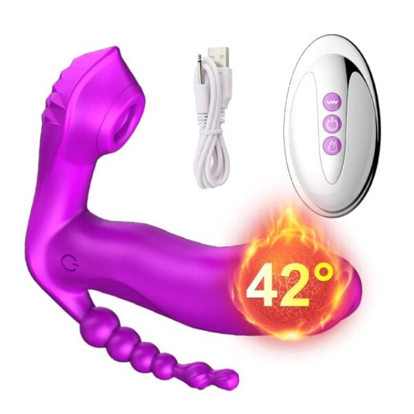 Kinky Cloth China / C 3 In 1 Type 1 G Spot Sucker Vibrating Dildo